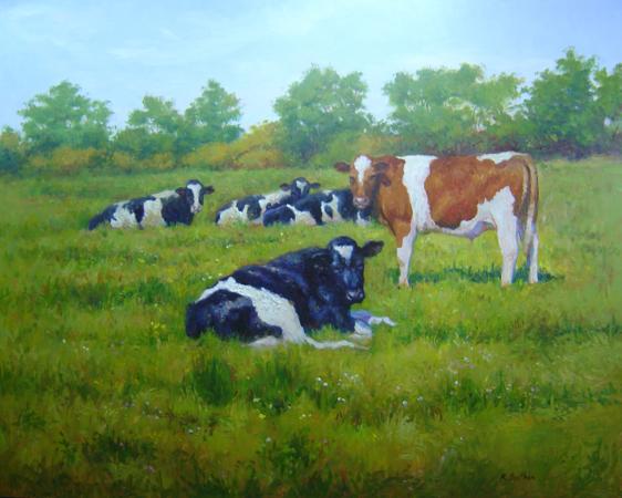 Cows, Kilkenny, 24 X 30 (Oil)