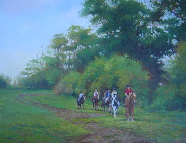 The Trail Riders, 16 X 20, (Oil) - Sold
