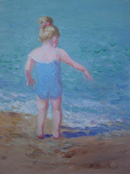 Small Steps by the Sea, 8 X 6 (Oil)