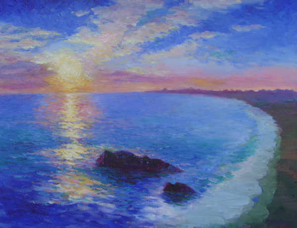 Sunrise, South Beach, 16 X 20 (Oil)
